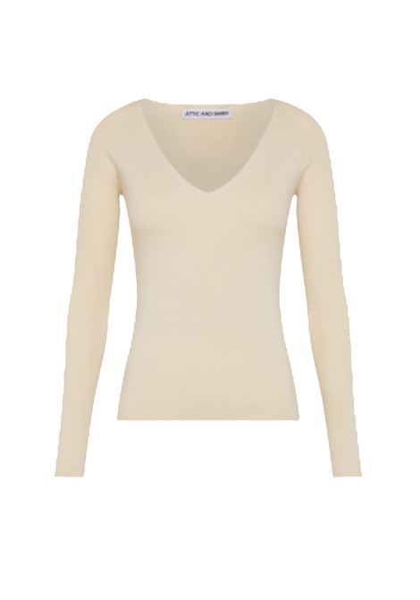 Cypress V-Neck Sweater ATTIC AND BARN |  | ATKN0190040